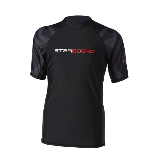 STARBOARD MENS SHORT SLEEVE LYCRA - BLACK - M