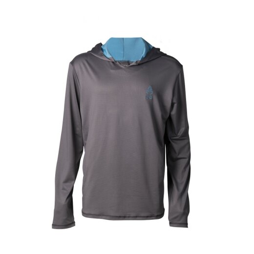 STARBOARD MEN LONG SLEEVE HOODIE WATER SHIRT - DARK GREY - XL