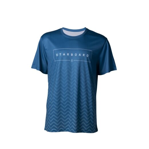 STARBOARD MEN SHORT SLEEVE WATER SHIRT - OCEAN BLUE - L