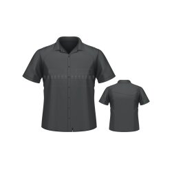 Starboard Mens Woven Tiki Shirt SS Black