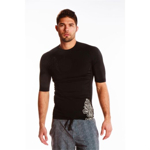 Starboard Mens IQ Lycra Short Sleeve schwarz S